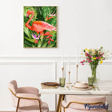Cargar imagen en el visor de la galería, Flamenco rosa entre hojas
