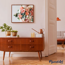 Cargar imagen en el visor de la galería, Pintar Por Números - Pink Rose Bouquet - Figuredart - Flores