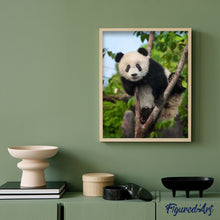 Cargar imagen en el visor de la galería, Pintar Por Números - Panda En El Árbol - Figuredart - Animales Pandas Árboles