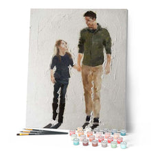 Cargar imagen en el visor de la galería, Pintar Por Números - Padre E Hija 1 - Figuredart - Retrato