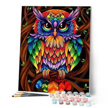 Cargar imagen en el visor de la galería, Pintar Por Números - Colorido Del Búho - Figuredart - Animales Búhos Novedades Pop Art