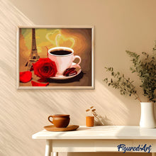 Cargar imagen en el visor de la galería, Pintar Por Números - Rose Café - Figuredart - Novedades Romanticismo