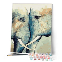 Cargar imagen en el visor de la galería, Pintar Por Números - Elefantes Se Reúnen - Figuredart - Animales Elefantes Novedades