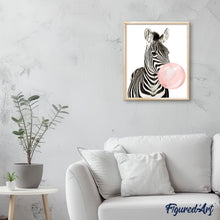 Cargar imagen en el visor de la galería, Pintar Por Números - Cebra De La Burbuja - Figuredart - Animales