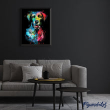 Cargar imagen en el visor de la galería, Pintar Por Números - Perro De Color 8 - Figuredart - Animales Perros Pop Art