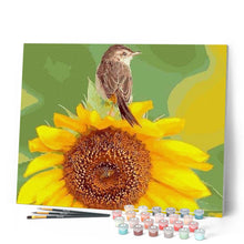 Cargar imagen en el visor de la galería, Pintar Por Números - Girasol Con Pájaro - Figuredart - Animales Flores Pájaros