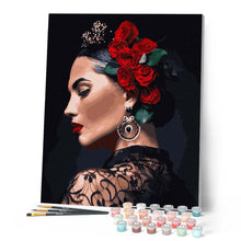 Cargar imagen en el visor de la galería, Pintar Por Números - Mujer De Estilo Español - Figuredart - Retrato