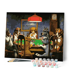Cargar imagen en el visor de la galería, Pintar Por Números - Perros Jugando Al Poker - Figuredart - Animales, Avanzado, Novedades, Perros