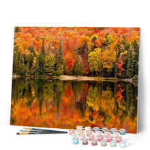 Cargar imagen en el visor de la galería, Reflexión sobre el lago en otoño