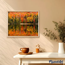 Cargar imagen en el visor de la galería, Reflexión sobre el lago en otoño