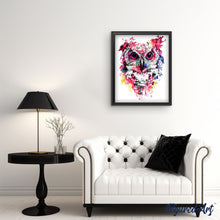 Cargar imagen en el visor de la galería, Pintar Por Números - Búho Rosa Moderno - Figuredart - Animales, Búhos, Intermedio, Novedades