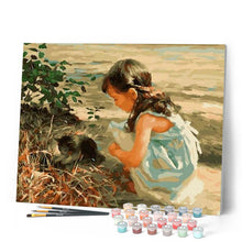 Cargar imagen en el visor de la galería, Chica y su gatito