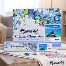 Cargar imagen en el visor de la galería, Pintar Por Números - Pontón En La Playa Del Paraíso - Figuredart - Avanzado, Novedades, Paisajes
