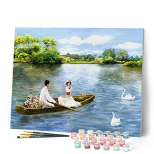 Cargar imagen en el visor de la galería, Pintar Por Números - Amantes En El Barco - Figuredart - Romanticismo