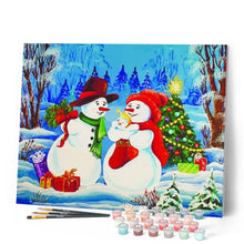 Cargar imagen en el visor de la galería, Familia de muñecos de nieve