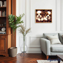 Cargar imagen en el visor de la galería, Pintar Por Números - Dos Cachorros - Figuredart - Animales