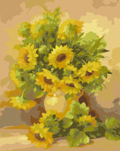 Cargar imagen en el visor de la galería, Pintar Por Números - Jarrón Amarillo Girasol - Figuredart - Flores