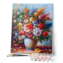 Cargar imagen en el visor de la galería, Pintar por números | Ramo multicolor campestre | Novedades Flores Avanzado | FiguredArt