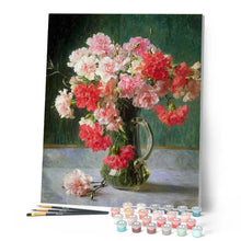 Cargar imagen en el visor de la galería, Pintar por números | Ramo de claveles | Novedades Flores Avanzado | FiguredArt