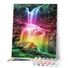 Cargar imagen en el visor de la galería, Pintar por números | Cascada mágica | Novedades Paisajes Intermedio | FiguredArt