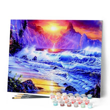 Cargar imagen en el visor de la galería, Pintar por números | Mar furioso | Novedades Paisajes Montañas Avanzado | FiguredArt