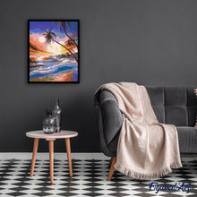 Cargar imagen en el visor de la galería, Pintar por números | Tormenta en los cocoteros | Novedades Paisajes Fácil | FiguredArt
