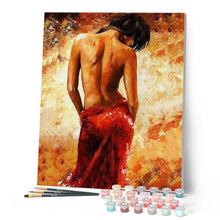 Cargar imagen en el visor de la galería, Pintar Por Números - Mujer Desnuda De Espaldas 1 - Figuredart - Desnudos Romanticismo