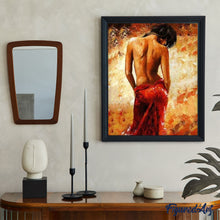 Cargar imagen en el visor de la galería, Pintar Por Números - Mujer Desnuda De Espaldas 1 - Figuredart - Desnudos Romanticismo