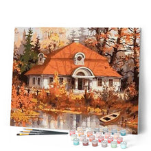 Cargar imagen en el visor de la galería, Pintar Por Números - Casa En La Orilla 1 - Figuredart - Paisajes