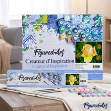 Cargar imagen en el visor de la galería, Pintar por números | Capullo de rosa amarilla | Novedades Flores Fácil | FiguredArt