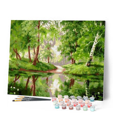 Cargar imagen en el visor de la galería, Pintar Por Números - Árboles Verdes - Figuredart - Paisajes Árboles