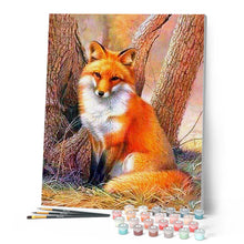 Cargar imagen en el visor de la galería, Pintar por números | Zorro descansando | Novedades Animales Zorros Intermedio | FiguredArt