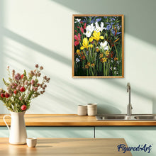 Cargar imagen en el visor de la galería, Pintar por números | En el medio de las flores | Novedades Flores Avanzado | FiguredArt