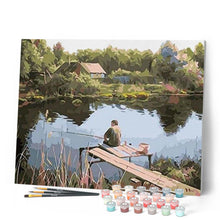 Cargar imagen en el visor de la galería, Pintar Por Números - Pueblo De Pescadores En El Río - Figuredart - Paisajes
