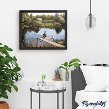 Cargar imagen en el visor de la galería, Pintar Por Números - Pueblo De Pescadores En El Río - Figuredart - Paisajes