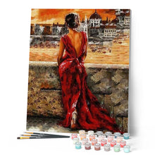 Cargar imagen en el visor de la galería, Pintar Por Números - Esperando Cerca Del Río - Figuredart - Romanticismo