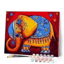 Cargar imagen en el visor de la galería, Pintar Por Números - Elefante De Dibujos Animados - Figuredart - Animales Elefantes