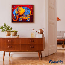 Cargar imagen en el visor de la galería, Pintar Por Números - Elefante De Dibujos Animados - Figuredart - Animales Elefantes