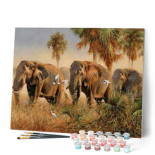 Cargar imagen en el visor de la galería, Pintar Por Números - Los Elefantes Salvajes - Figuredart - Animales Elefantes