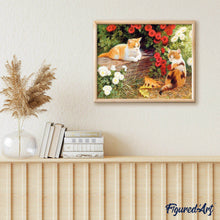 Cargar imagen en el visor de la galería, Pintar Por Números - Flores Y Gatito - Figuredart - Animales
