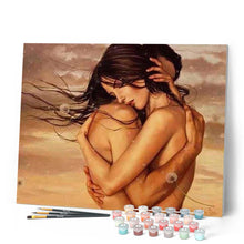 Cargar imagen en el visor de la galería, Pintar Por Números - Abrazo Desnudo - Figuredart - Desnudos Romanticismo