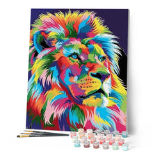 Cargar imagen en el visor de la galería, Pintar Por Números - León Pintado - Figuredart - Animales Leones