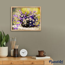 Cargar imagen en el visor de la galería, Pintar Por Números - Flores Azul Púrpura - Figuredart - Flores