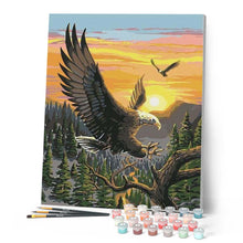Cargar imagen en el visor de la galería, Pintar Por Números - Águila En La Salida De Sol - Figuredart - Animales Paisajes