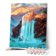 Cargar imagen en el visor de la galería, Pintar Por Números - Cascada En La Cabeza - Figuredart - Paisajes