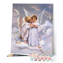 Cargar imagen en el visor de la galería, Pintar Por Números - Dos Ángeles 1 - Figuredart - Animales Pájaros Religión