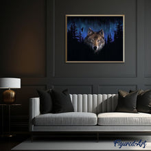 Cargar imagen en el visor de la galería, Pintar Por Números - Lobo De Noche - Figuredart - Animales Lobos