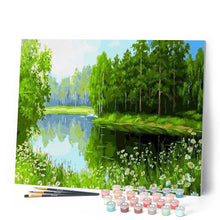 Cargar imagen en el visor de la galería, Pintar Por Números - Árboles Verdes 1 - Figuredart - Paisajes Árboles
