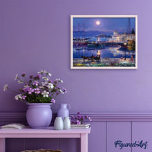 Cargar imagen en el visor de la galería, Pintar Por Números - El Mar Mediterráneo - Figuredart - Barcos Ciudades Paisajes