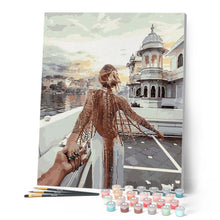 Cargar imagen en el visor de la galería, Pintar Por Números - Anhelo Por El Tejado - Figuredart - Paisajes Romanticismo